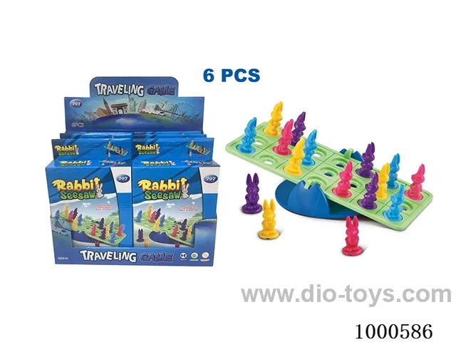 Rabbit seesaw in display box