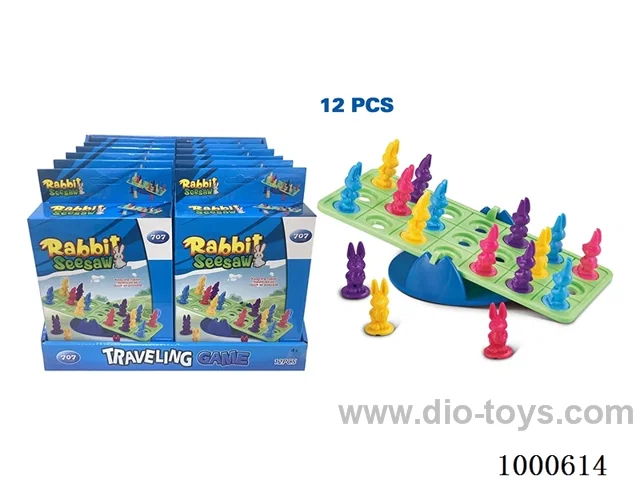 Rabbit seesaw in display box
