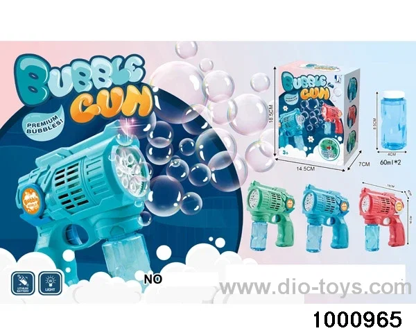 bubble gun with light