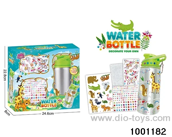DIY stick drill water bottle in window box