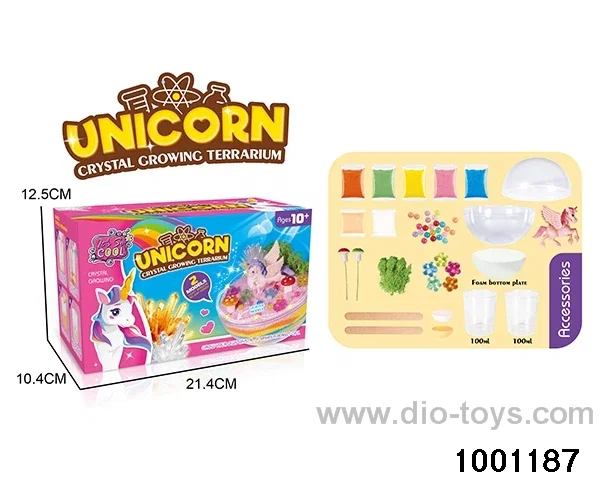 Unicorn - DIY growth crystal ornaments in color box