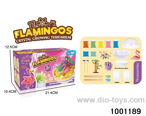 Flamingo - DIY growth crystal ornaments in color box