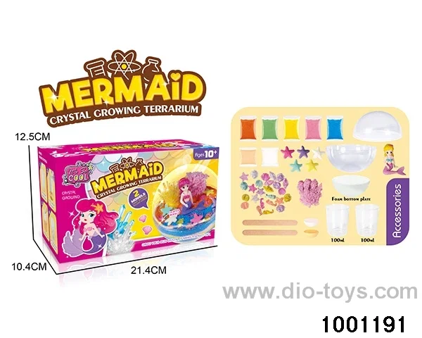 Mermaid - DIY growth crystal ornaments in color box