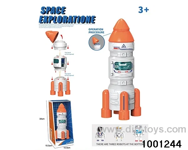 Space rocket (disassembly, music, sound effect) in window  box
