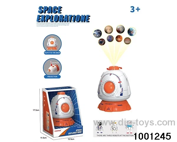 Space rocket (disassembly, projection) in window  box