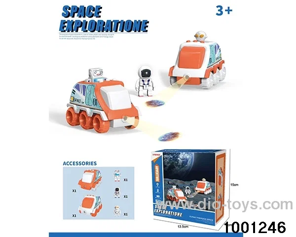 Space projector+3 people in color box