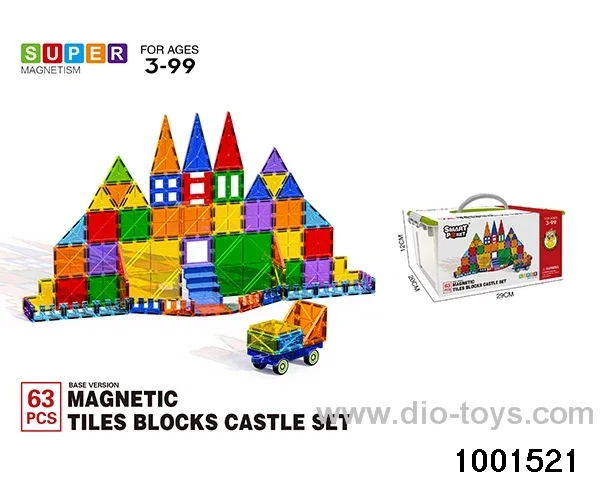 Magnetic Piece Castle Set 63PCS - Basic Edition in Plastic box