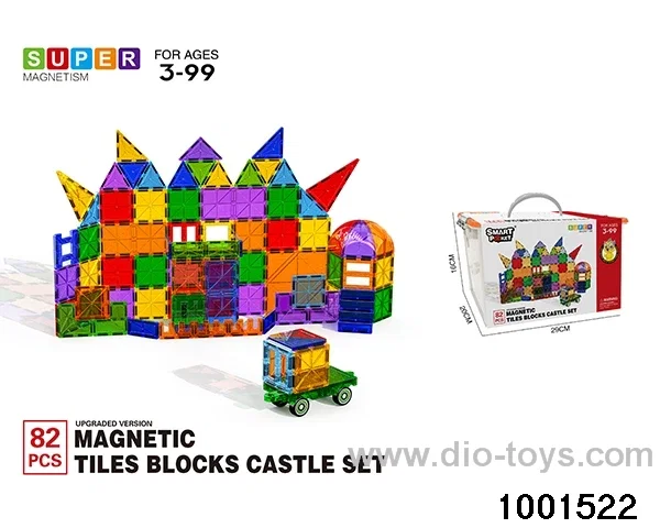 Magnetic Piece Castle Set 82PCS - Upgrade in Plastic box