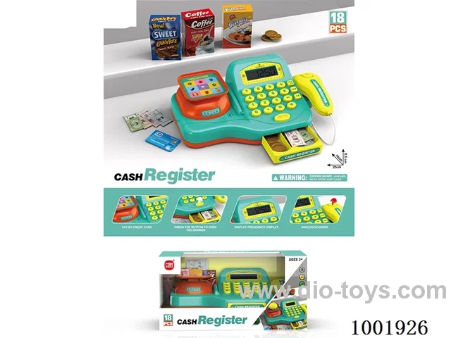 cash register with light, calculator