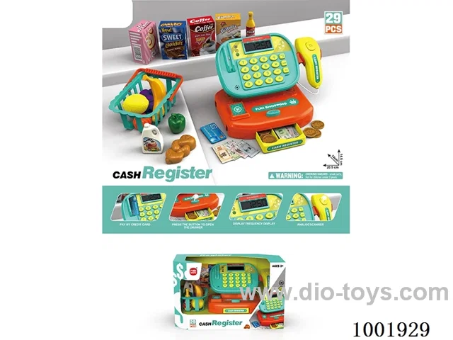 cash register with light, calculator