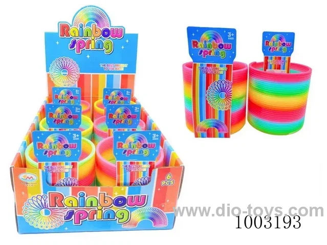 10CM Rainbow ring with clip head（6 sets / display box )