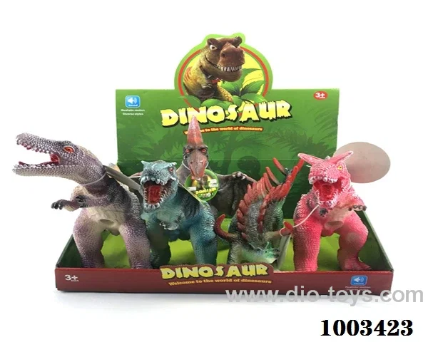 5pcs vinyl dinosaur with ic in display box