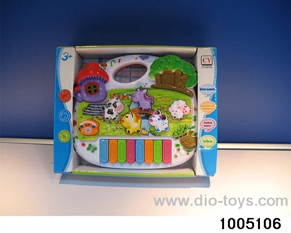electronic organ in display box