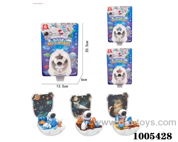 Schoolbag micro scene Space set 3 sets mixed loading in Blister card