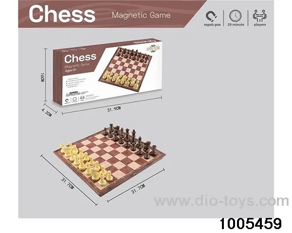 Wood grain chess in color box