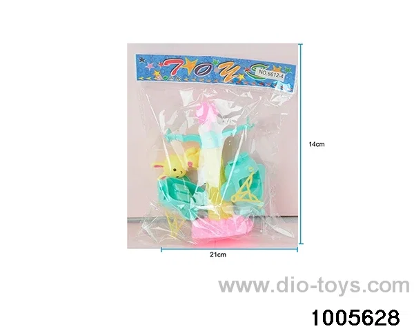 Rotating plane+3 dolls in opp bag