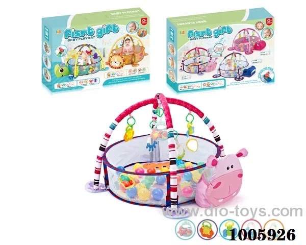 Baby fitness blanket & ball pit with  music not include  in color box