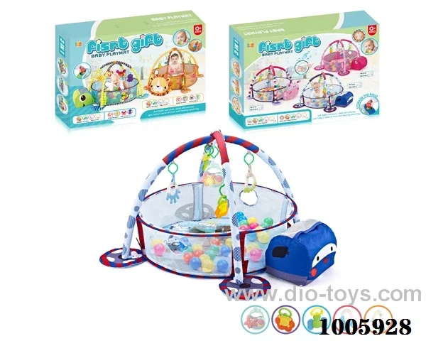 Baby fitness blanket & ball pit with  music not include  in color box