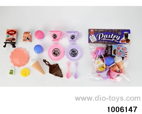 Tea tableware pastry and dessert series in PP bag with header