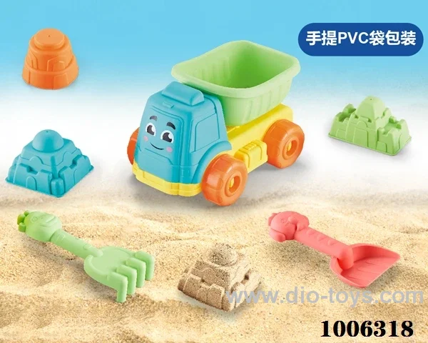 6PCS Beach toy in PVC hang bag