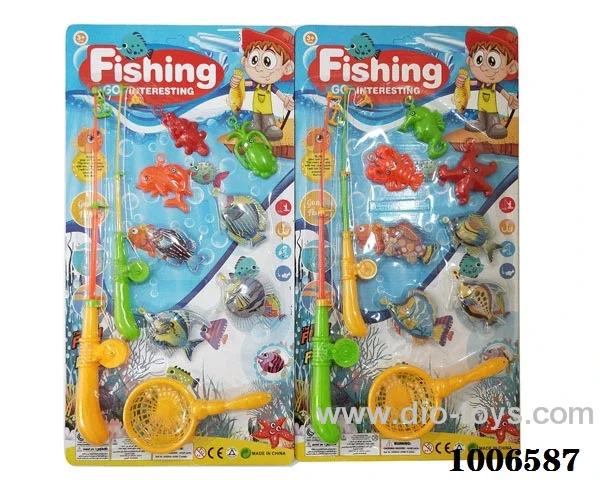 fishing toys set 2 sets mixed loading in Blister
