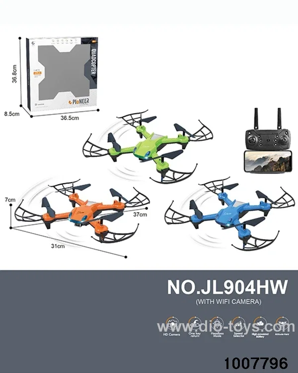 2.4G 4CH RC DRONE WITH HEIGHT FIXING FUNCTION/WITH AERIAL WIFI CAMERA 720P/WITH USB（INCLUDING ELETRICITY)IN WINDOW BOX
