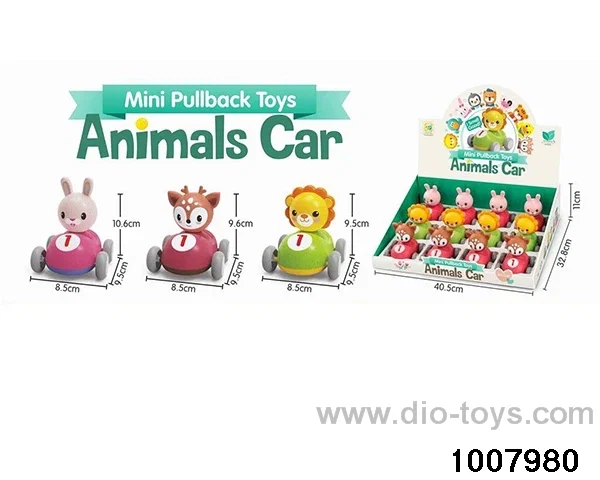 Animal shaking head return cart 12PCS in display box