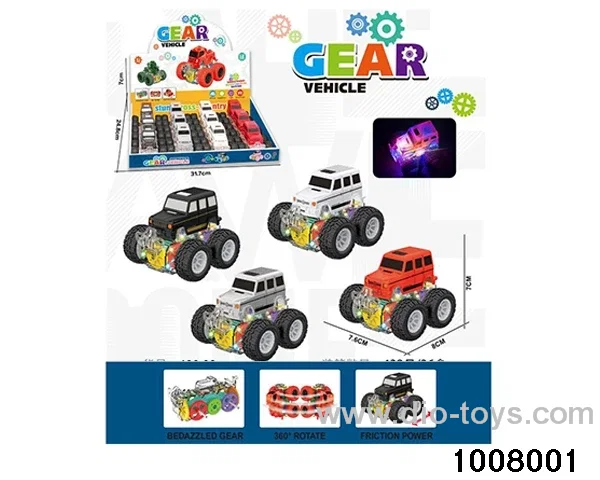 Acrobatic off-road light gear simulation vehicle (12 sets) in display box