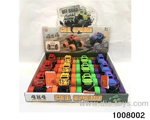Acrobatic spring off-road vehicle (12 sets) in display box