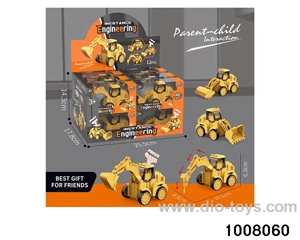 Press the engineering truck in display box
