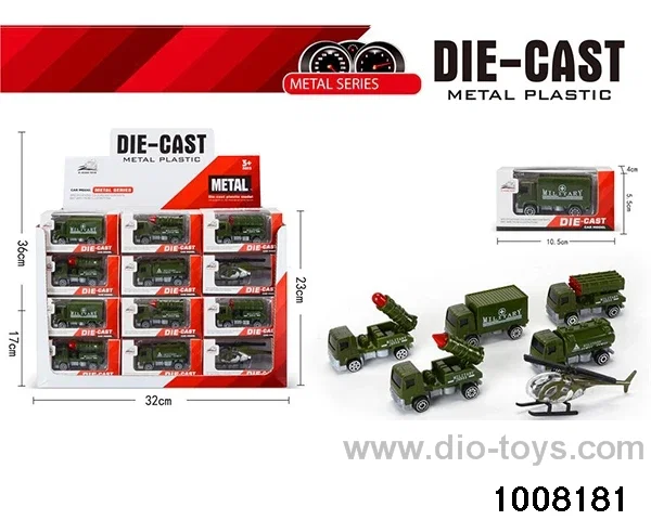 alloy military vehicle in display box