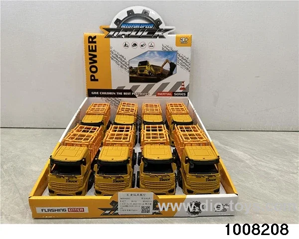Engineering vehicle with cage 8PCS in display box