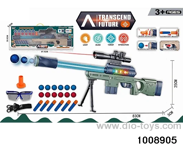Acoustooptic soft bomb air gun in window box