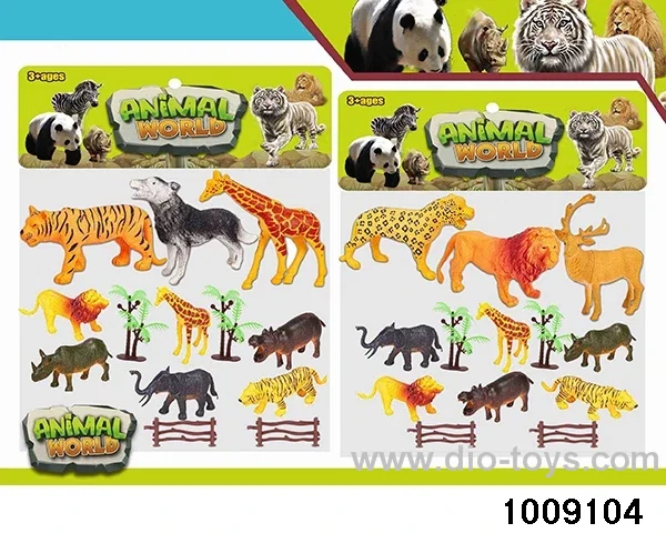 Wildlife suit in 13 PCS PP bag with header