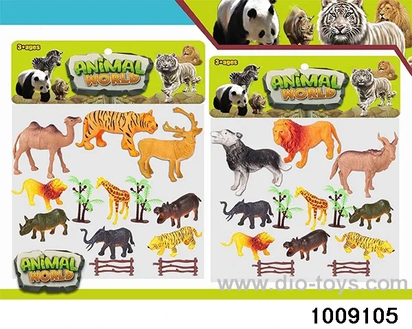 Wildlife suit in 13 PCS PP bag with header