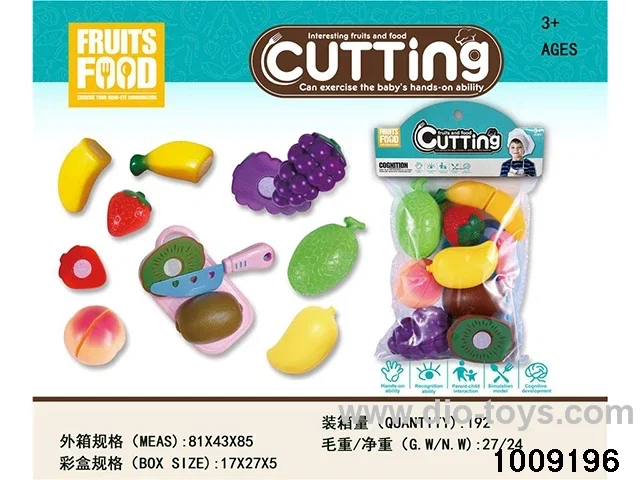 Cutting fruit set in poly bag header
