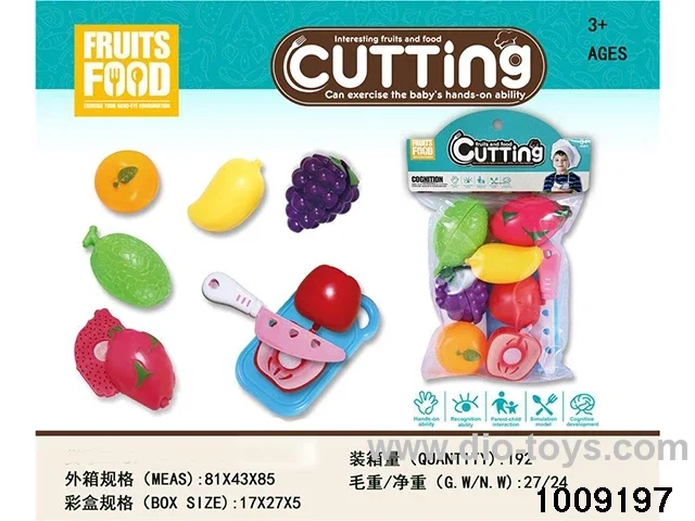 Cutting fruit set in poly bag header
