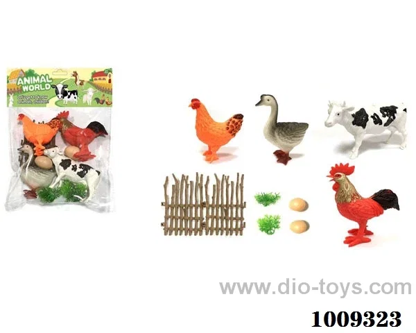 4pcs PVC Animal suit in PVC bag