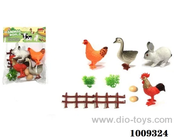 4pcs PVC Animal suit in PVC bag