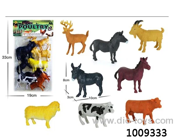 8pcs Animal suit in PVC bag