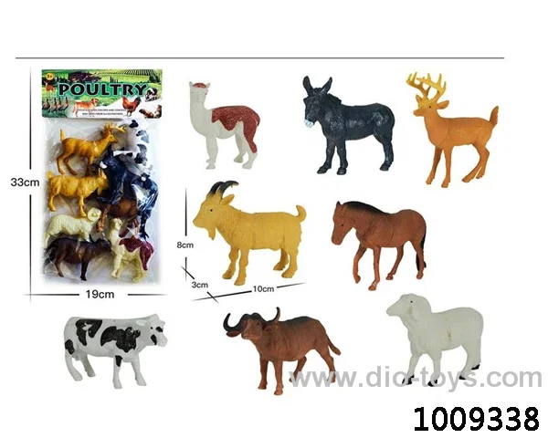 8pcs Animal suit in PVC bag