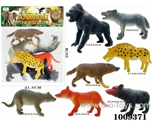 7 pcs Animal suit in poly bag header