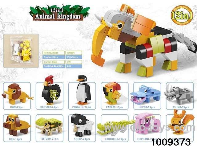 12 in 1 Animal suit in poly bag header