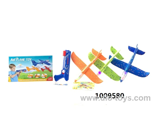 Full body light shooting flying gun （1*gun 3*plane）in color box