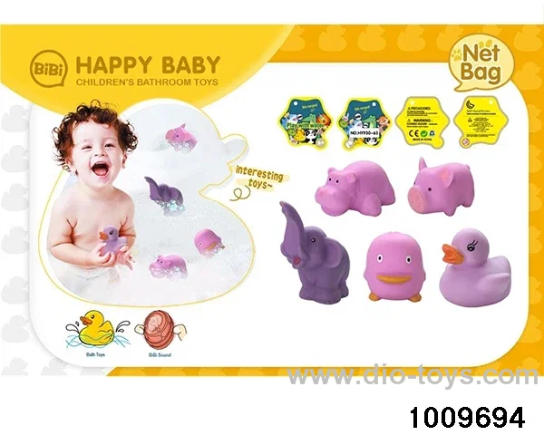 Soft plastic doll playing in water in Net bag