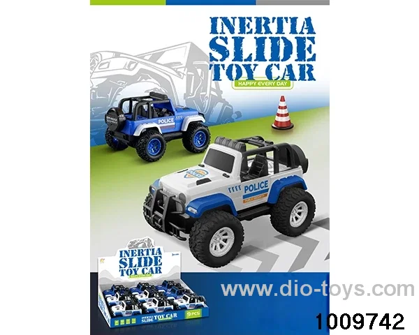 Inertia police vehicle (1 box of 9) in display box