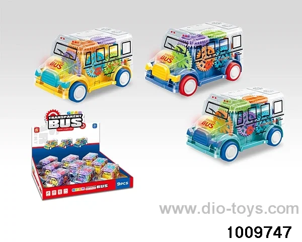 Geared Light Transparent Bus (1 box of 9) in display box