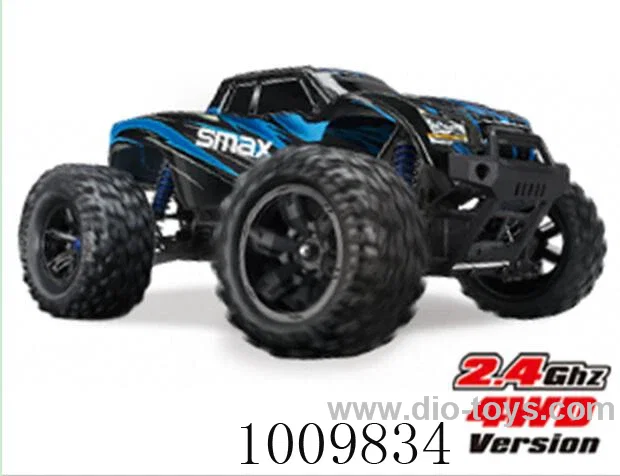 1/16 SCALE ELECTRIC 4WD 2.4GHZ RC OFF-ROAD BRUSHED MONSTER TRUCK STRUCK-red and blue