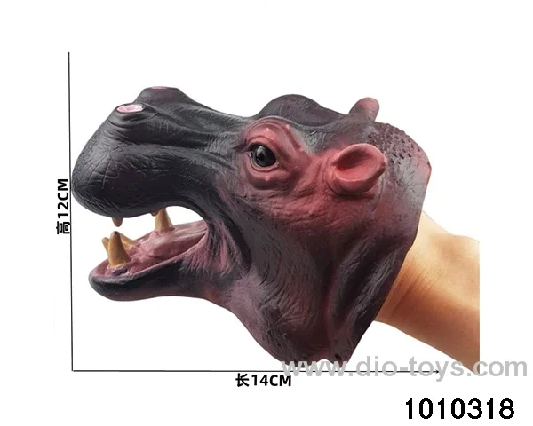hippo Hand puppet in opp bag