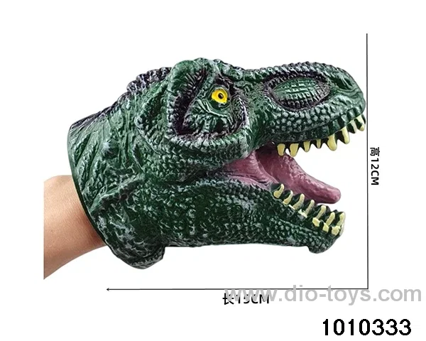 Small Tyrannosaurus Rex Hand puppet in opp bag（green）